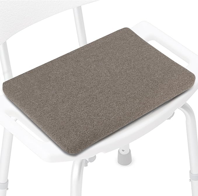 Joe & JoseRin Shower Seat Cushion for Transfer Benches, Sauna Seat Cushion, Bath Seat Foam Mat, Quickly Dry Bathtub Chair Pad with Breathable Air Mesh Fabric