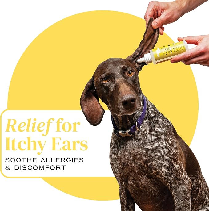 Dog Ear Cleaner - Ear Wash Solution & Wax Drops - 4 Fl Oz