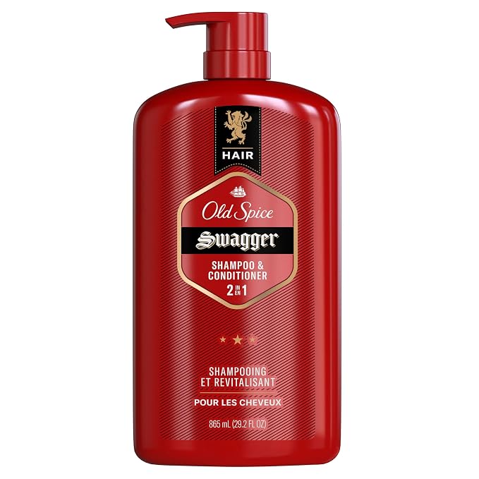 Old Spice Mens 2-in-1 Shampoo and Conditioner Set, Swagger, Cedarwood Lime Scent, For All Hair Types, Healthier, Fuller, More Moisturized Looking Hair, Barbershop Quality, 29.2 fl oz Each, Twin Pack