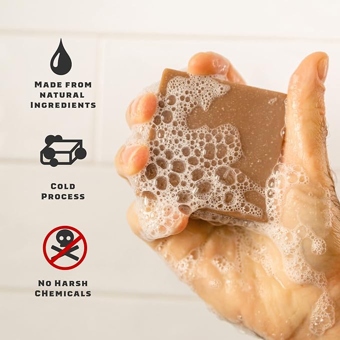 Dr. Squatch Natural Men’s Bar Soap - Cold Process Body Soap Bar with Natural Oils - Gifts for Men - Coconut Castaway, Wood Barrel Bourbon, Fresh Falls, Birchwood Breeze & Gold Moss (5 oz, 5-Pack)