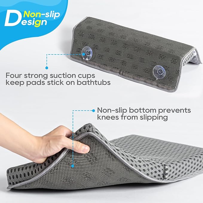 OS OMYSTYLE Baby Bath Kneeler Pad Set, Grey