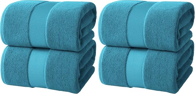 Infinitee Xclusives Jumbo Bath Sheets Towels for Adults – 600 GSM (35X70 Inches)– 100% Ring Spun Cotton, Soft and Absorbent Large Bath Towels for Bathroom (Pack of 2)