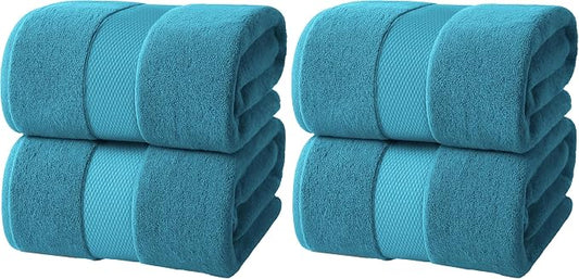 Infinitee Xclusives Jumbo Bath Sheets Towels for Adults – 600 GSM (35X70 Inches)– 100% Ring Spun Cotton, Soft and Absorbent Large Bath Towels for Bathroom (Pack of 2)