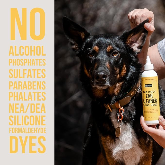 Natural Rapport Dog Ear Cleaning Drops - The Only Ear Cleaner Dogs Need - Ear Cleaner Solution for Cleaning Out Wax, Dirt, and Contaminants (Drops, 8 Oz.)