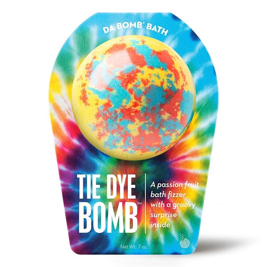 Da Bomb Bath Tie Dye Yellow Bath Bomb, 7oz, Passion Fruit