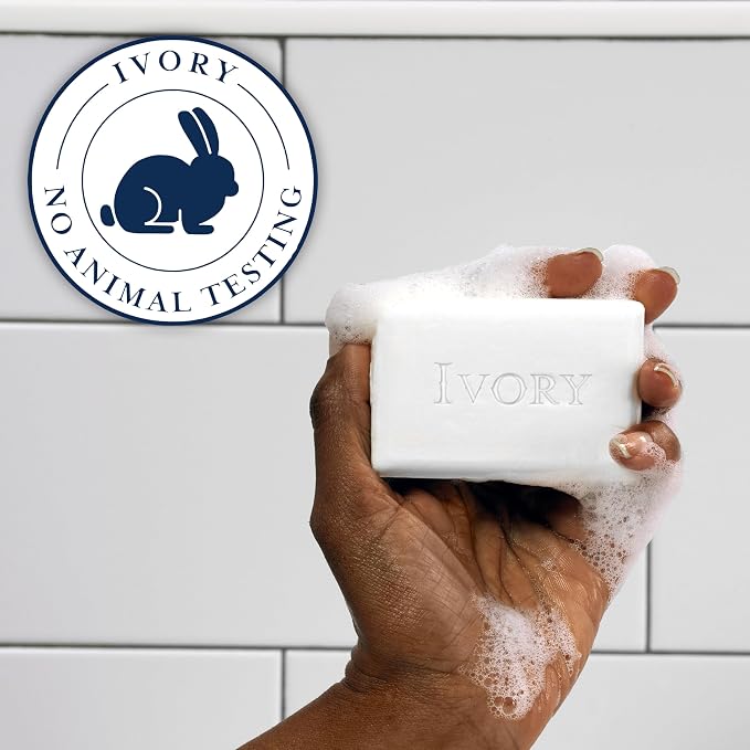 Ivory Sensitive Bar Soap, Designed for Whole Family, Fragrance Free, 99.44% Pure Formula, Plant-Based Cleanser, Made Without Heavy Perfume, Parabens,Phthalates,For All Skin Types,3.17 oz (Pack of 120)