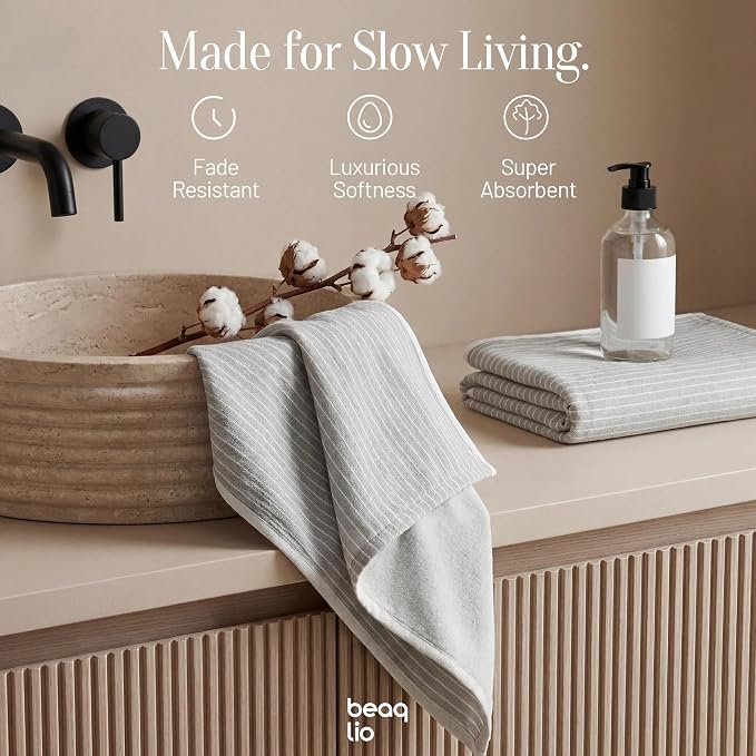 100% Cotton Face Towels Set, 2 Pack Hand Towels for Bathroom, Quick Dry, Super Absorbent, Light Weight, Soft, Double-Sided Cotton Towel, 29 * 13'', Gray