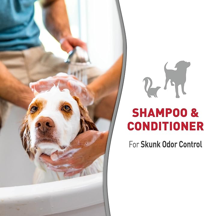 Nature's Miracle Skunk Odor Control Shampoo & Conditioner Lavender Scent 32 Ounces, Odor Control Formula (Pack of 2)