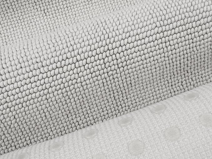 Cotton Paradise 100% Cotton Turkish Bathmat Rug, Soft Absorbent Quick Dry Non Slip, 20x34 Bathmat Rug, Silver Grey