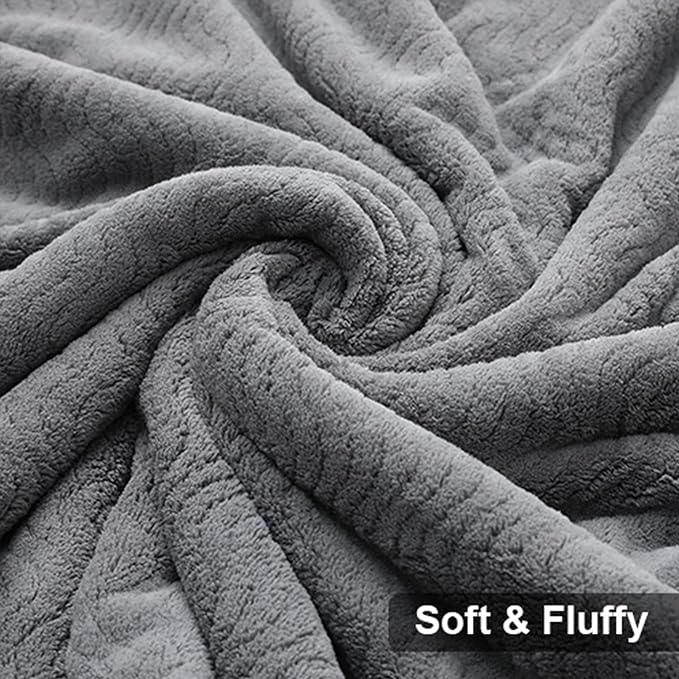 Smuge Ultra Soft 8 Piece Textured Bath Towel Set for Bathroom Shower Pool, Kitchen, Quick Dry, Lightweight Highly Absorbent - 2 Oversized Bath Towel Sheets, 2 Hand Towels, 4 Washcloths - Dark Gray