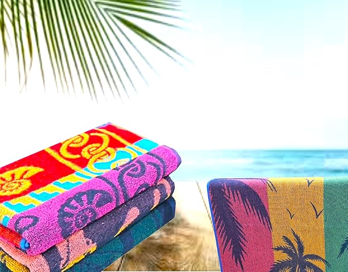 100% Cotton Luxury Bath Towel Set - Soft & Absorbent Quick-Dry Towels for Bathroom, Spa, Beach or Gym - 30"x60" Large Size - Pack of 4 - Plush & Durable Towels - Machine Washable