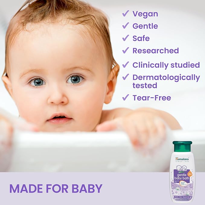 Himalaya Gentle Baby Bath, Gentle, Non-Irritating Cleanser for Nourishing Your Baby’s Skin, 13.53 oz