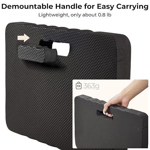 Ohuhu Extra Thick Kneeling Pad, Gardening Knee Pad Kneeling Foam Mat with Comfortable Surface, Water Resistant Large Knee Cushion Supplies for Garden Work Bath Yoga Exercise Gift for Women Men Seniors