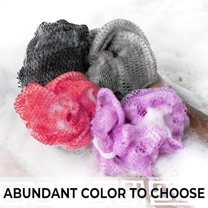 African Net Sponge Authentic - African Exfoliating Net Sponge 3 Pieces - Body Scrubber Exfoliator Wash Cloth - Back Scrubber for Shower - Bath Sponges Shower Loofah Essentials for Women