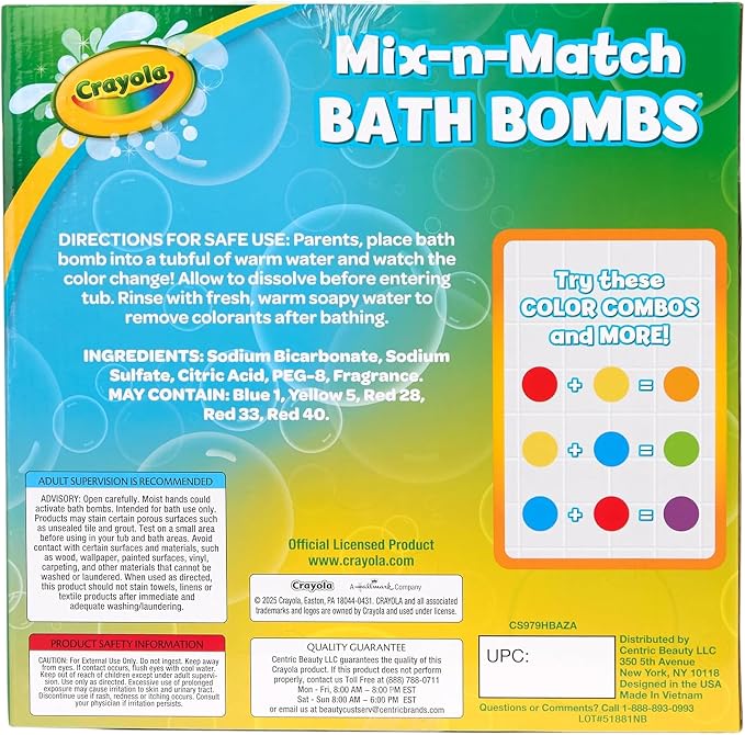 Crayola Color-Twist Bath Bombs Deluxe 25 Pack, Individually Wrapped Color Changing Bath Bombs with Surprise Inside Color, Non-Toxic, Safe for Sensitive Skin