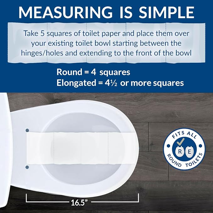 Little2Big Toilet Seat with Built-In Potty Training Seat, Slow Close, Durable Plastic, Made in USA, ROUND, White