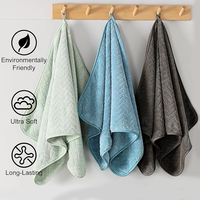 Ferdilan 8 Pack Bath Towel Set, 2 Extra Large Bath Towel Sheets, 2 Hand Towels and 4 Washcloths Ultra Soft and Absorbent Chair Towels for Bathroom, Quick Dry Towel for Home Hotel,Brown