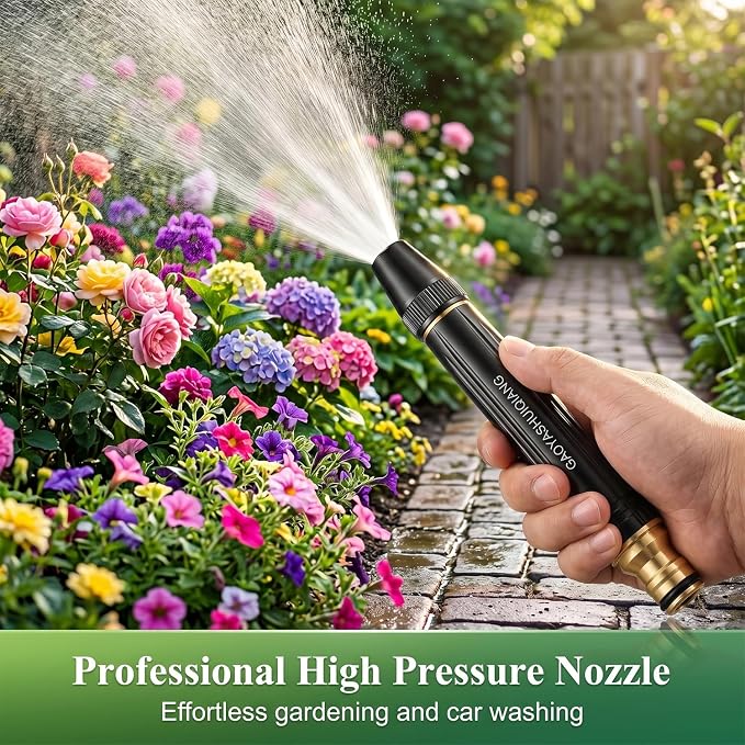 High Pressure Car Wash Nozzle – 2026 Upgraded Garden Hose Sprayer with Quick Connect,Heavy Duty for Car Wash,Showering Pets,Garden Watering & Outdoor Cleaning