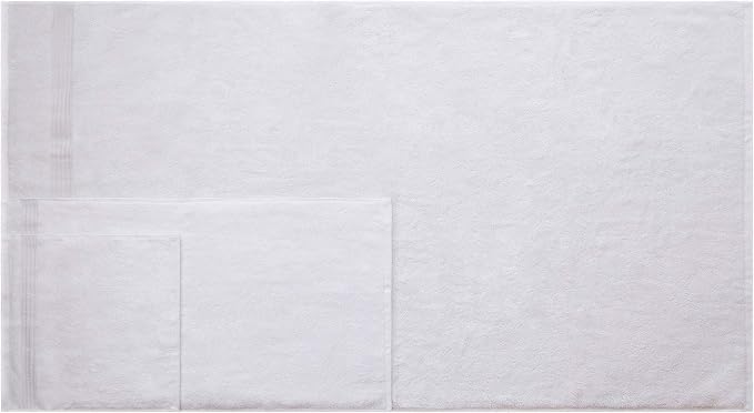 American Bath Towels 100% Cotton 6 Piece Turkish Towel Set, Ultra Soft Absorbent Bathroom Towels, 2 Bath Towel 2 Hand Towels 2 Washcloths, White