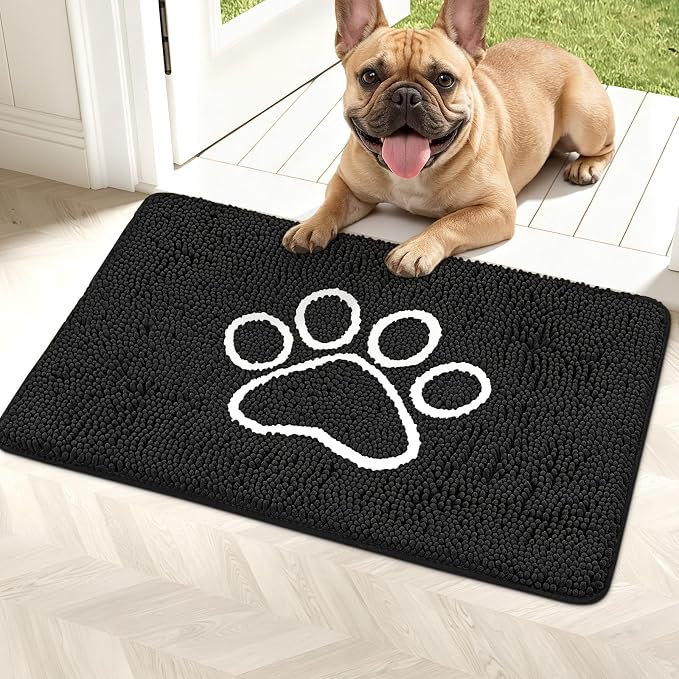 Bcoimo Super Absorbent Dog Door Mat, 30"*20" Anti Slip Mat for Muddy Paws, Pet Rugs for Dirty Paws Washable that Absorbs Moisture and Dirt, for Dog Cage and Pet Resting Carpet