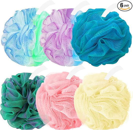 Amazerbst loofah,6 Pack Shower loofah loofah Sponge,Bath Sponge Body Scrubber for Women and Men