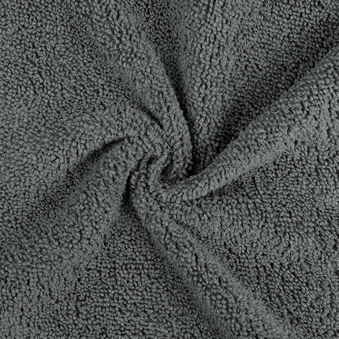 Orighty Washcloths Bulk, 100 Pack Highly Absorbent & Soft Feel Microfiber Face Towels, Multi-Purpose Wash Cloths & Hand Towels for Bathroom, Hotel, Spa, and Gym, 12x12 Inch, Grey