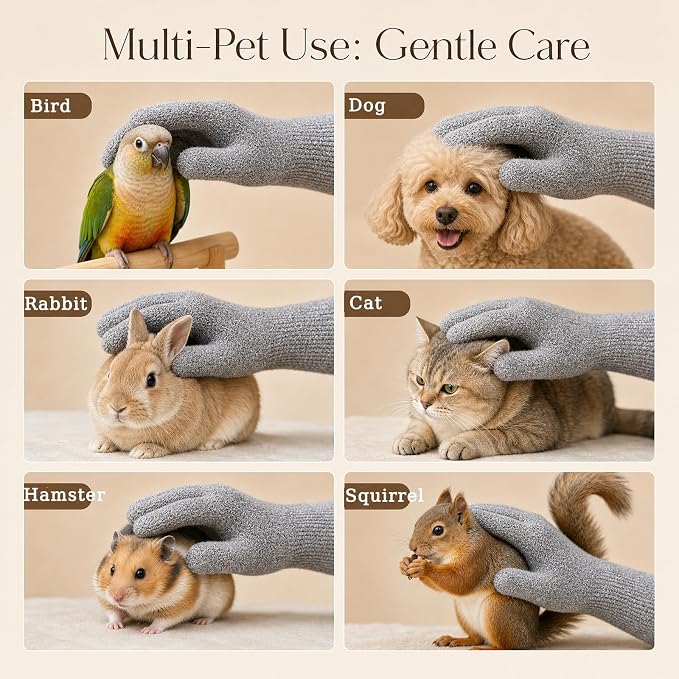 Cat Gloves Bite Proof, Animal Handling Gloves, 15.7” Anti Resistant Scratch Protection Guantes for Bathing Pet Grooming