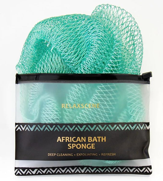 African Net Sponge Authentic - Exfoliating Back Scrub Bath Sponge with Knots - Afro Scrub Body Scrubber Exfoliator Washcloth - African Body Care Daily Use Shower Essentials