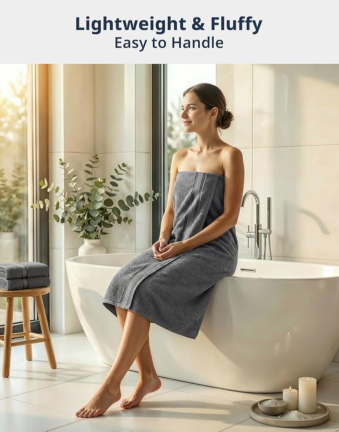 LANE LINEN Bath Towel Set of 12 – Premium 100% Cotton Towels for Bathroom, 4 Bath, 4 Hand & 4 Washcloth, Zero Twist, Hotel Collection Towels, Gentle on Body, Absorbent & Ideal for Everyday Use – Grey