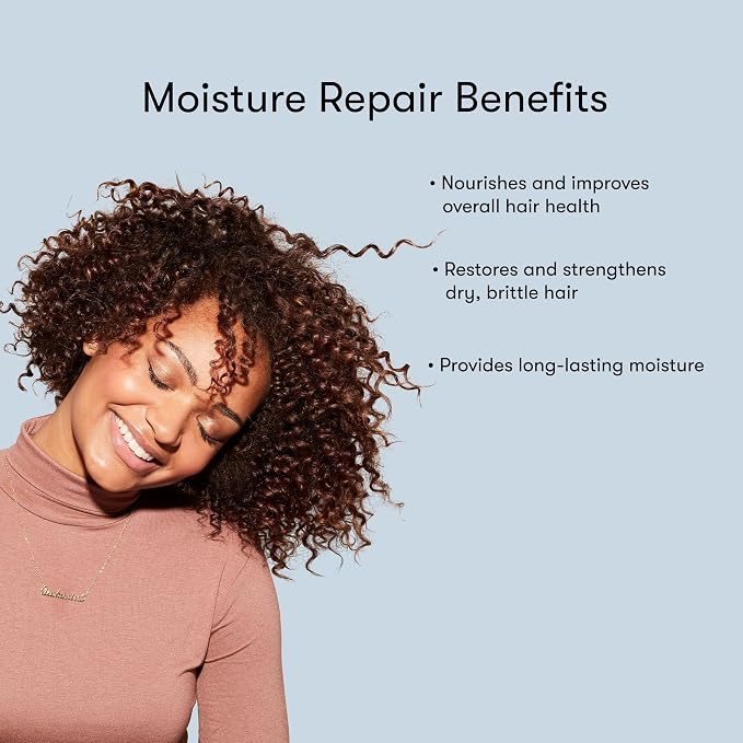 Odele Moisture Repair Sulfate-Free Shampoo & Conditioner Set, 13 fl oz Each | Vegan, color-safe duo restores dry, damaged strands with argan, jojoba, & coconut oils for medium to coarse hair