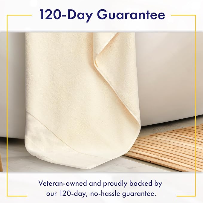 Alusa Home Ultra Soft & Plush Viscose from Bamboo Bath Sheets - 700 GSM Pack of 2 - Extra Large 70x35 in - Super Absorbent & Quick Drying (Papyrus)