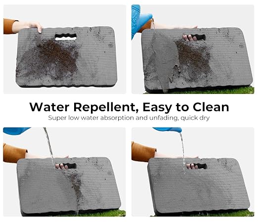 Ohuhu Extra Thick Kneeling Pad, Gardening Knee Pad Kneeling Foam Mat with Comfortable Surface, Water Resistant Large Knee Cushion Supplies for Garden Work Bath Yoga Exercise Gift for Women Men Seniors