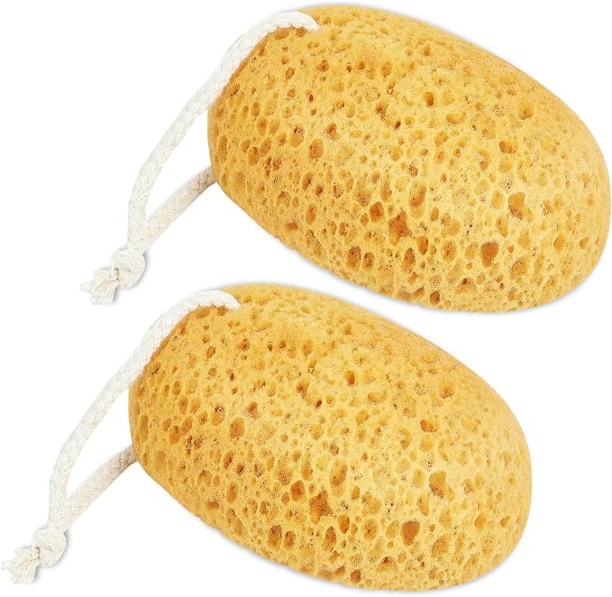 Flintronic 2PCS Bath Sponge, Large Shower Sponge for Women Men, Exfoliating Body Sponges with Dense Foam for Gentle & Deep Cleansing, for Sensitive Dry Skin