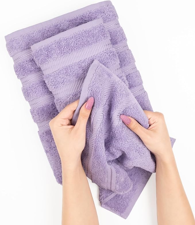 American Soft Linen 100% Cotton Luxury Turkish Towels, 6 Piece Towel Set | Soft Absorbent Quick Dry OEKO Tex Standard 100 Certificated Durable Machine Washable Breathable Premium Hotel Quality