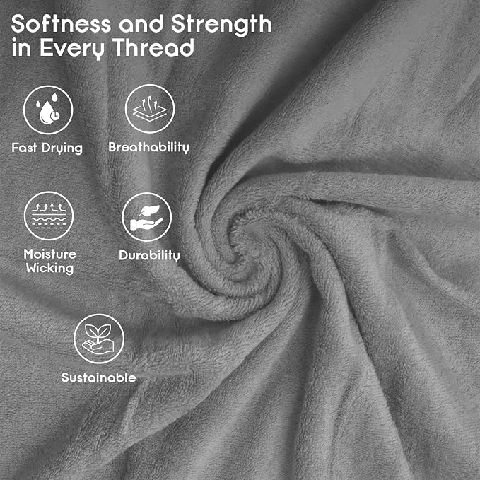 Ariv Premium Jumbo Bath Towels Pack of 2, Beach Towel, Extra-Large Bath Sheets, 100% Cotton, Super Soft, Highly Absorbent, Quick Dry, Durable, Great Value, Perfect for Home & Bathroom - Platinum