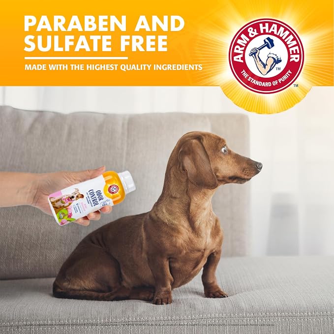 Arm & Hammer for Pets Odor Control Dry Shampoo Powder for Dogs and Puppies Waterless Dog Deodorizer Baking Soda Paraben Sulfate Dye Free Kiwi Blossom Scent 4.2 OZ at Home Travel Routine