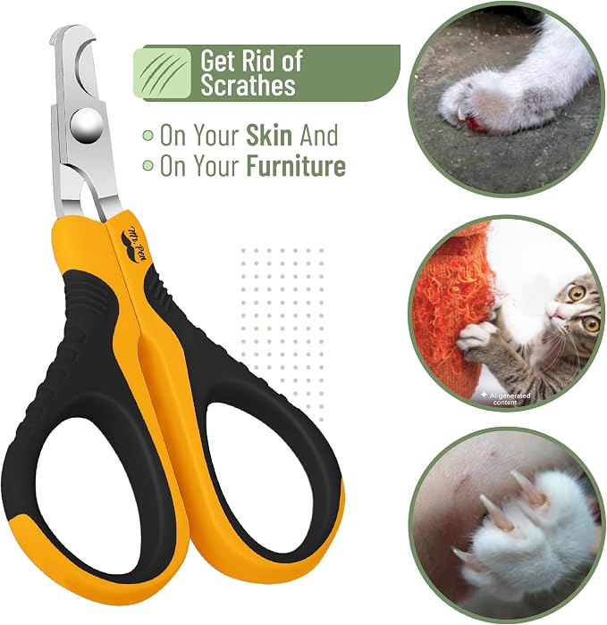 Mr. Pen- Cat Nail Clipper, Stainless Steel | Professional Sharp Cat Claw Trimmer for Small and Medium Cats, Pet Nail Clipper with Sturdy Non Slip Handle