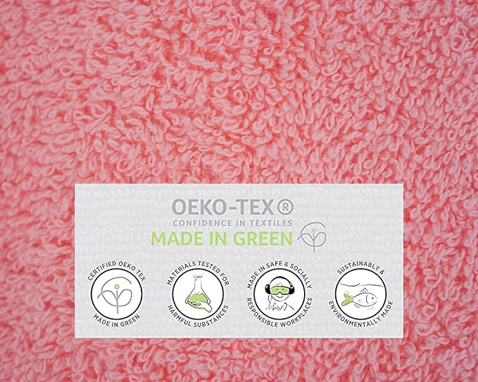 100% Cotton Luxury Bath Sheets - Pack of 2 (35" x 70") | Super Soft, Quick-Dry & Highly Absorbent Towels for Bathroom, Home, Spa & Gym (Pink)