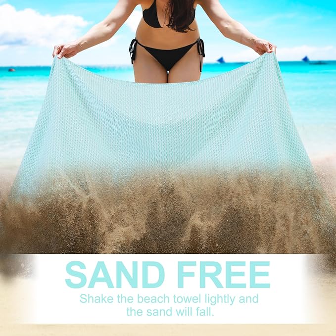 6 Packs Oversized Turkish Beach Towels Set Bulk Clearance Sand Free Pool Swim Bathroom Camp Large No Sand Towel Adults Travel Essentials Cruise Must Haves Accessories Vacation Stuff Green Dot Set