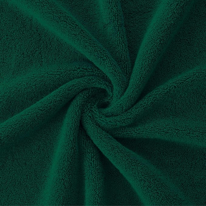 COZYART Dark Green Towels Set for Bathroom 3Pcs, Turkish Cotton Bath Towels Sets for Bathroom Soft Highly Absorbent 650 GSM with 1 Bath Towel, 1 Hand Towel, 1 Washclothe