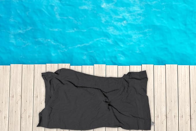 Bath Towels Pack of 6 – 24" x 48" – 100% Cotton Terry, Soft, Quick-Dry & Highly Absorbent – Charcoal Grey Towels for Bathroom, Spa, Gym, Hotel, Pool & Everyday Use