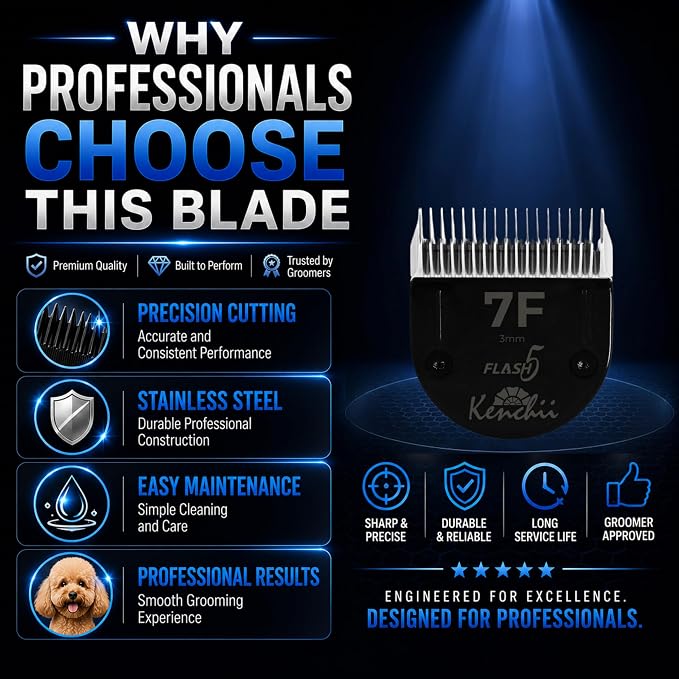 Kenchii Flash 5 Clipper Blade (KEFB5-7F) Only Compatible with Limited Edition Flash 5 Clipper