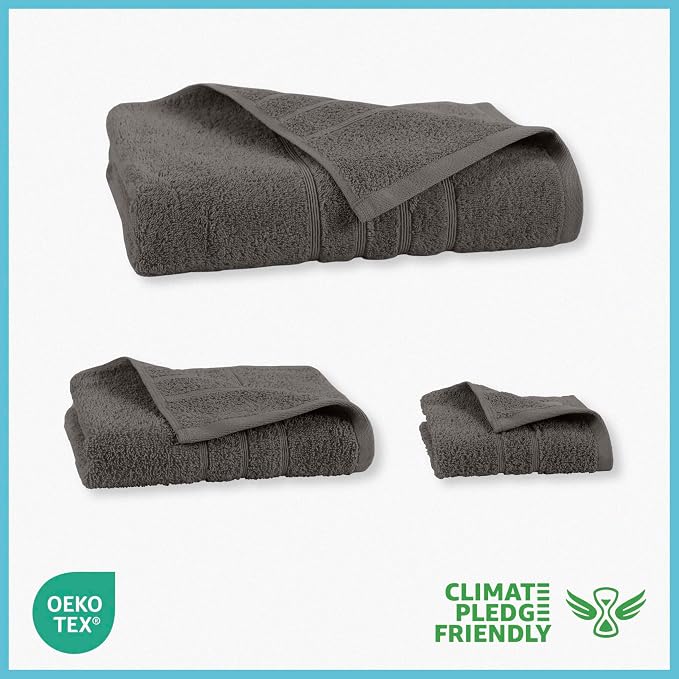 Martex Ultimate Performance 6-Piece Towel Set, Eiffel Tower | 100% Cotton, Supersoft & Absorbent, Low-Linting, Easy Care, Versatile, 2 Bath Towels, 2 Hand Towels, 2 Wash Cloths