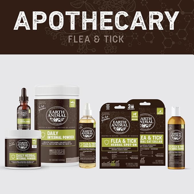 Earth Animal Apothecary Natural Flea & Tick - Herbal Shampoo for Dogs - 12 oz. Bottle