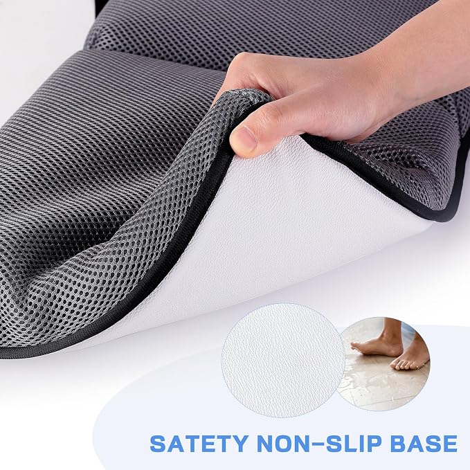 Baby Bath Kneeler and Elbow Rest Pad Set - Kneeler and Elbow Support with Memory Foam and Bath Toys Organizer