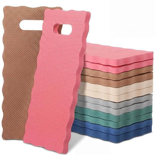 Woanger 12 Pcs Garden Kneeling Mat Foam Knee Mat Gardening Waterproof Knee Cushion for Baby Bath Seat Floor Yoga Exercise Seating Praying Work Classroom, 15.7 x 7 x 0.8 Inch (Morandi)