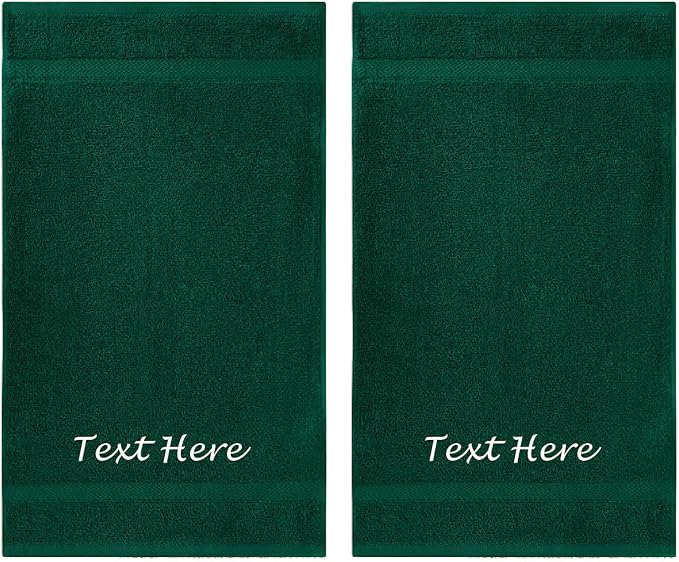 Personalized Passion Bath Sheet Towel for Adults 16"x27" - Highly Absorbent & Super Soft Turkish Cotton Bath Towels for Bathroom, Gym and Hotels - Extra Large Size - Hunter Green