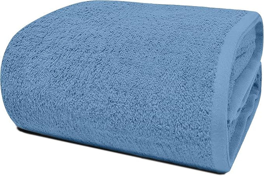 RIVERSIDE Pack of 1 Jumbo Bath Sheet 40 x 80 Inches 100% Cotton Oversized Bath Towel for Bathroom, Extra Large & Lightweight, Soft & Absorbent, Quick Dry, Perfect to Wrap Yourself in - Electric Blue