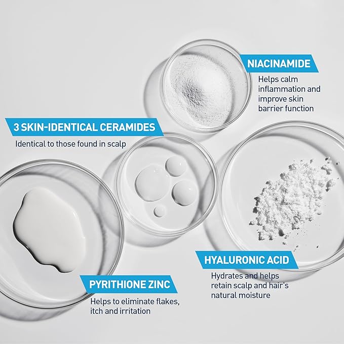 CeraVe Hydrating Anti Dandruff Shampoo and Conditioner Set, Pyrithione Zinc Dandruff Treatment With Ceramides, Hyaluronic Acid & Niacinamide, Elimanates Flakes & Reduces Itchy Scalp
