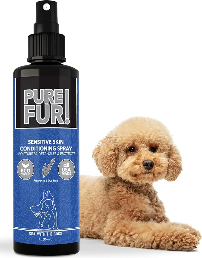 Pure Fur! by Girl With The Dogs - Made in USA - Sensitive Skin Pet Conditioning Spray, 8 oz